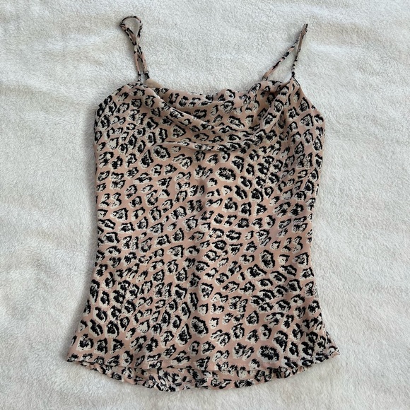 Astr Tops - ASTR the label blush cheetah print camisole top